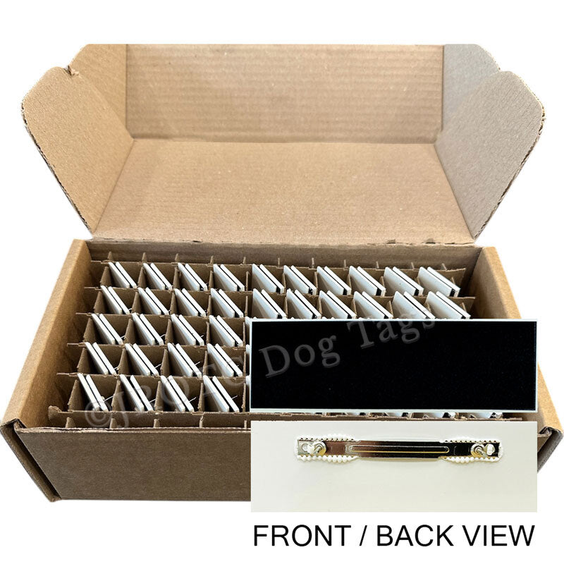 Blank Navy 1"x3" Name plates (Box of 100) [G0008]