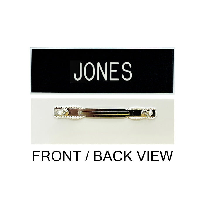 Navy 1" x 3" Smooth Engraved Nameplate [G0079]